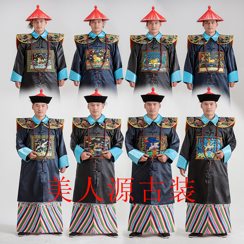 2019新款清朝古装官服一品到七品文武大臣服装古代官服侍卫服僵尸