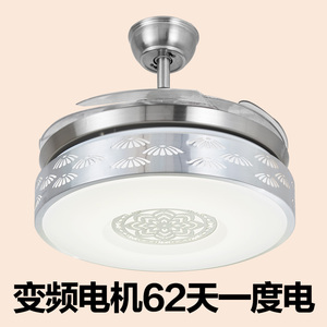 隐形风扇灯吊扇灯 带扇吊灯led餐厅客厅卧室家用现代简约欧式美式风扇灯
