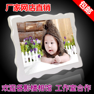 7/8/10/12寸大韩水晶摆台制作 宝宝婚纱照片烤瓷水晶版画定制相框相框定制