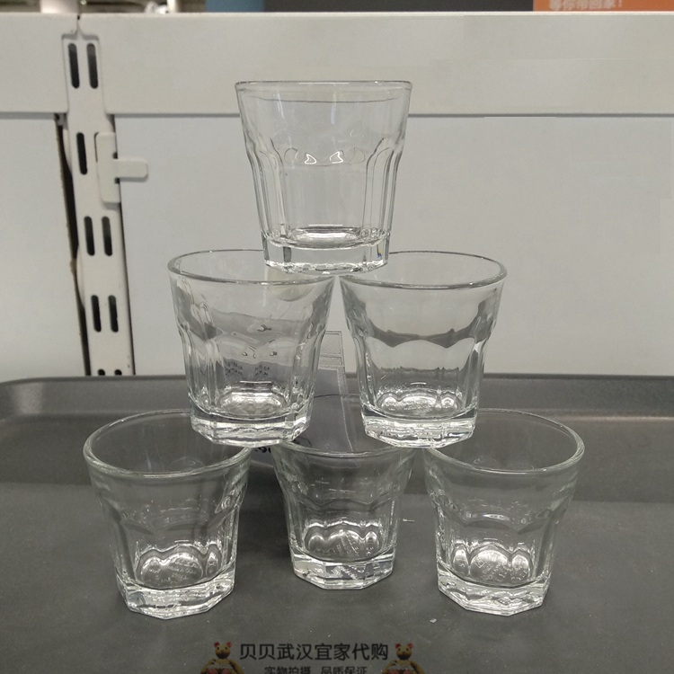 贝贝武汉 宜家家居 博克尔 烈性酒杯 透明玻璃小酒杯子 套装6个