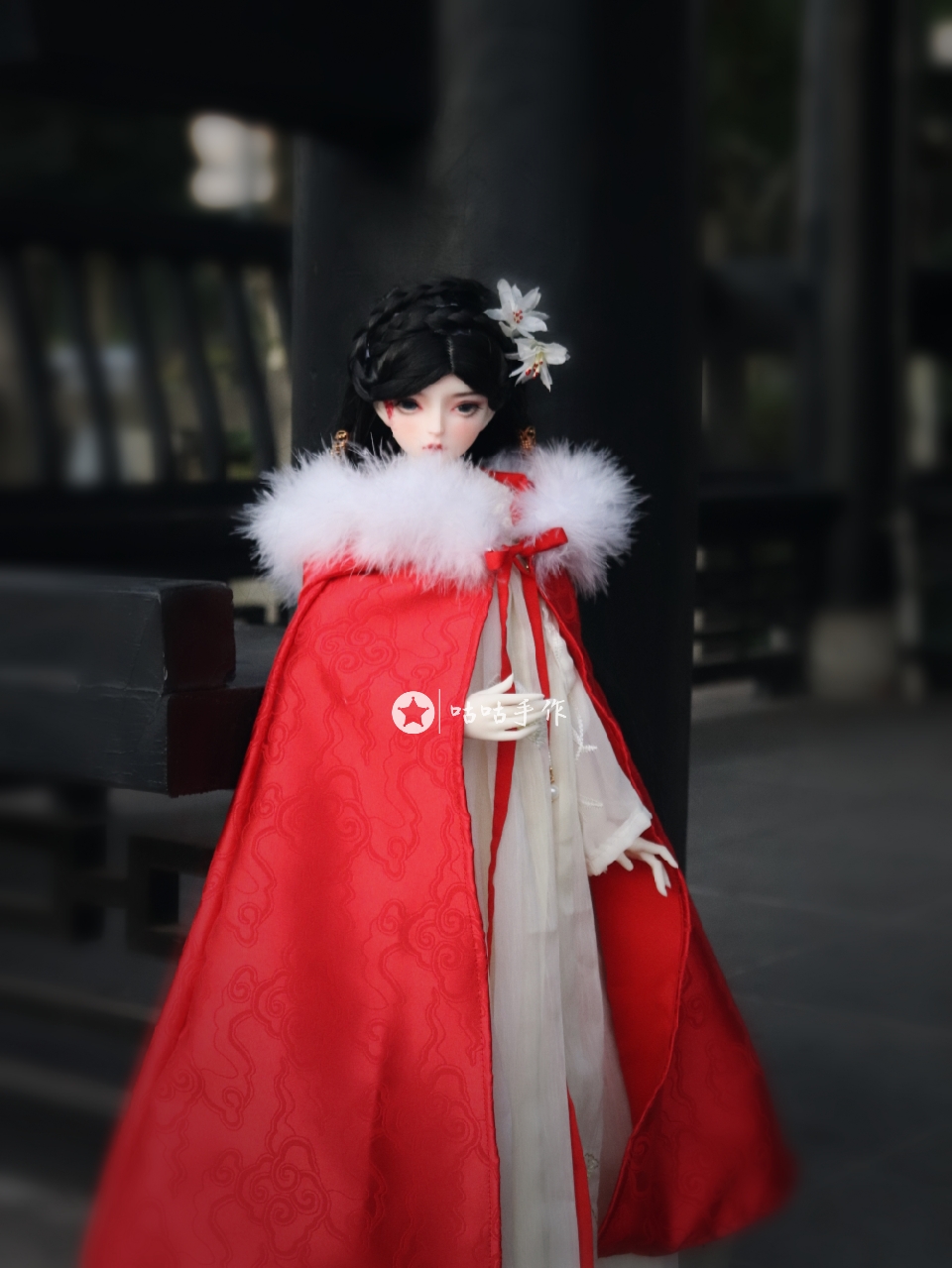 【咕咕手作】bjd1/3/8/6/4分【斗篷】汉服古风古装斗篷娃衣材料包