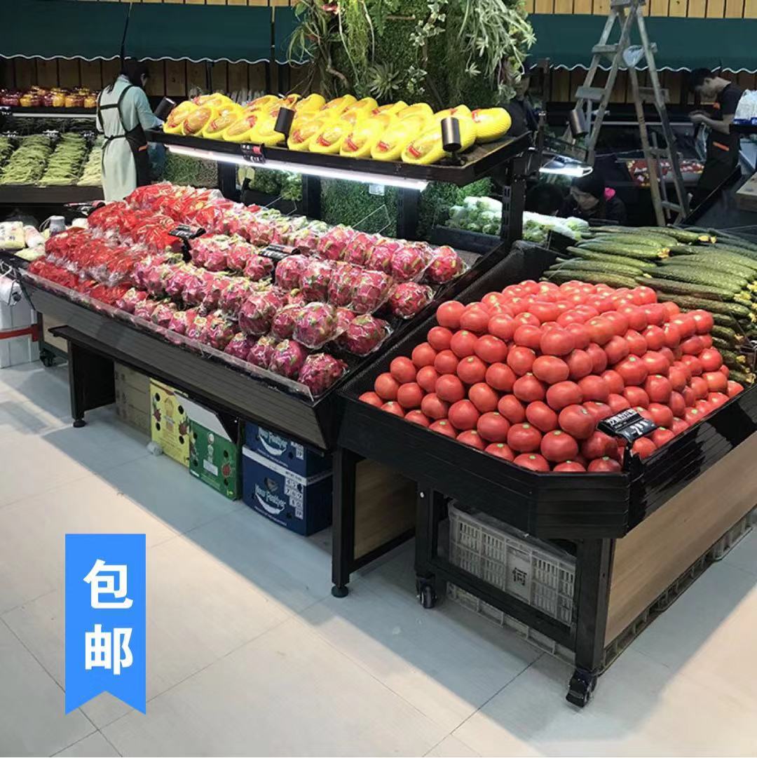 超市树脂水果货架果蔬架超市水果展示架多功能水果生鲜展示架