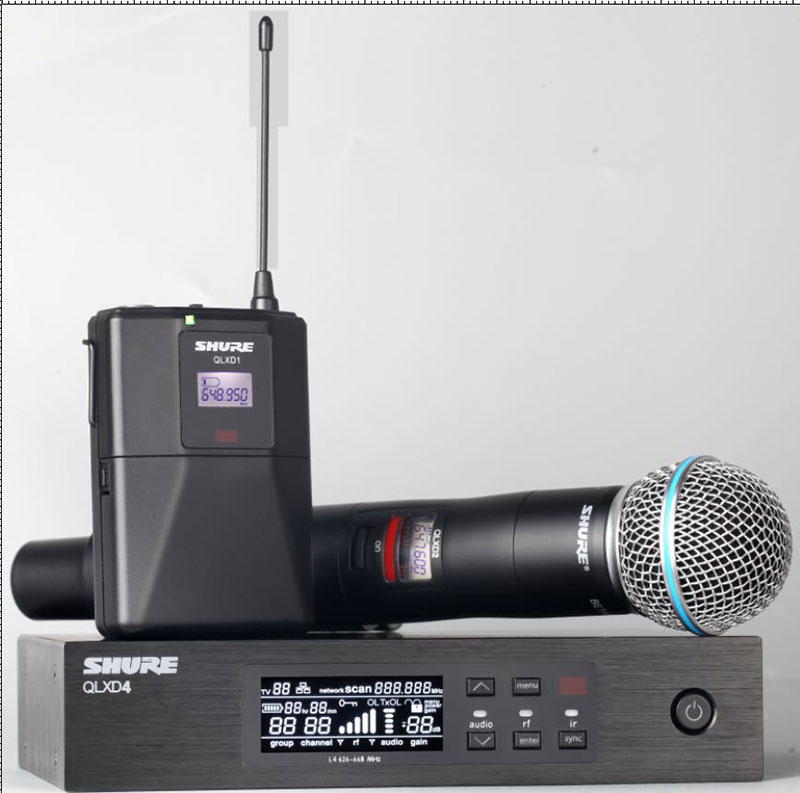 shure/舒尔 qlxd4真分集一拖一无线话筒舞台专用专业演出无线麦克