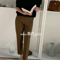 韩代9上旬20秋冬新款韩国东大门bo*en休闲西裤 九分裤百搭直筒