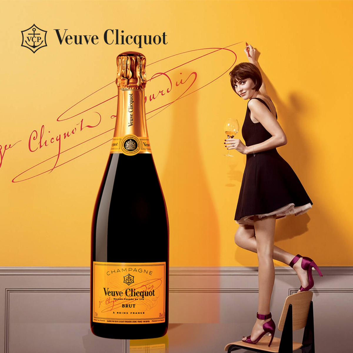 法国皇牌凯歌黄牌香槟veuve clicquot礼盒葡萄酒配餐起泡婚礼庆功