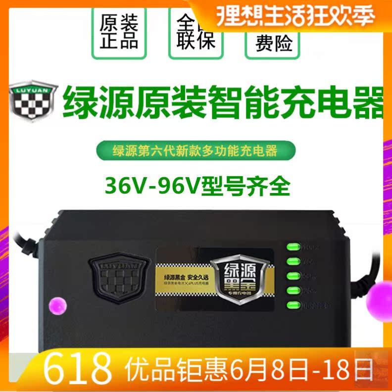 绿源原装电动电瓶车充电器36v48v60v64v72v80v/20e/30e-t/2t.