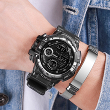 Новые многофункциональные наружные электронные часы Студенты Мужская мода Спорт Стиль LED Ночные часы Круглые ажурные