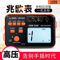 胜利兆欧表 数字摇表500V1000V2500V 绝缘电阻测试仪电阻表VC60B+