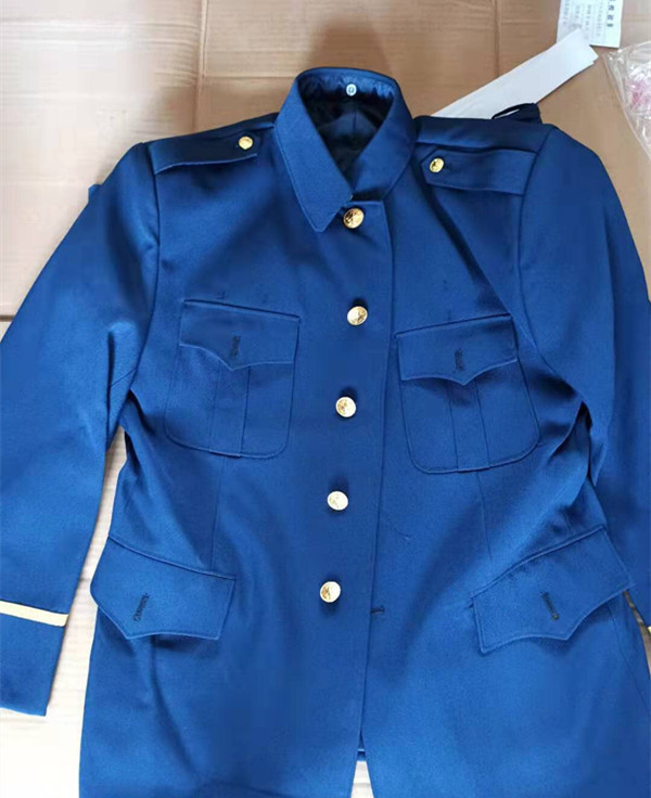 新款冬常服男女中山领套装火蓝色消防工作服正装中山装