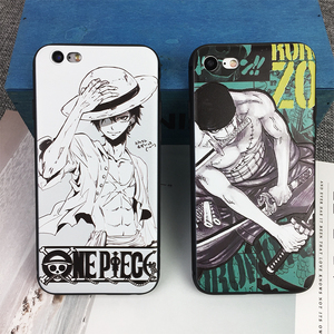 苹果6s/7海贼王路飞索隆手机壳 iphone6plus硅胶浮雕软壳动漫男8p苹果手机壳