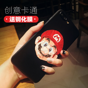 创意卡通苹果6s手机壳6p挂绳iPhone7plus硅胶情侣软8潮牌个性7女苹果手机壳