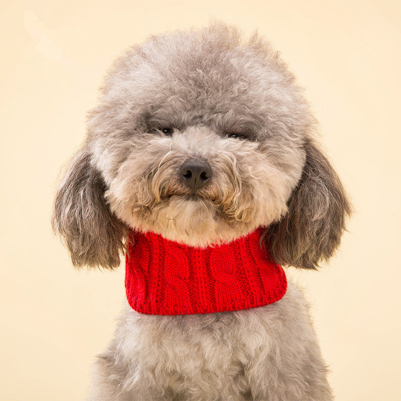 狗狗围巾毛线围脖泰迪猫咪三角巾围嘴领巾冬季保暖宠物饰品
