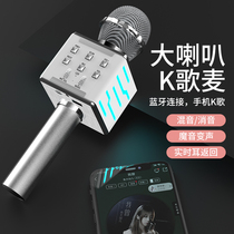 新款DS868无线麦克风家用KTV户外音响话筒一体式无线蓝牙麦克风