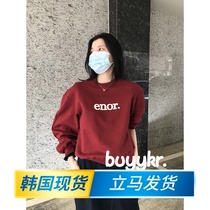 现货~！buyy韩代  EN OR 设计师品牌20秋新品logo印花套头卫衣