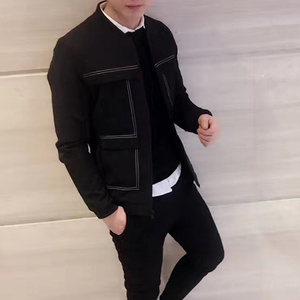 春季小码男装网红快手红人同款外套社会精神小伙棒球服修身男夹克男装