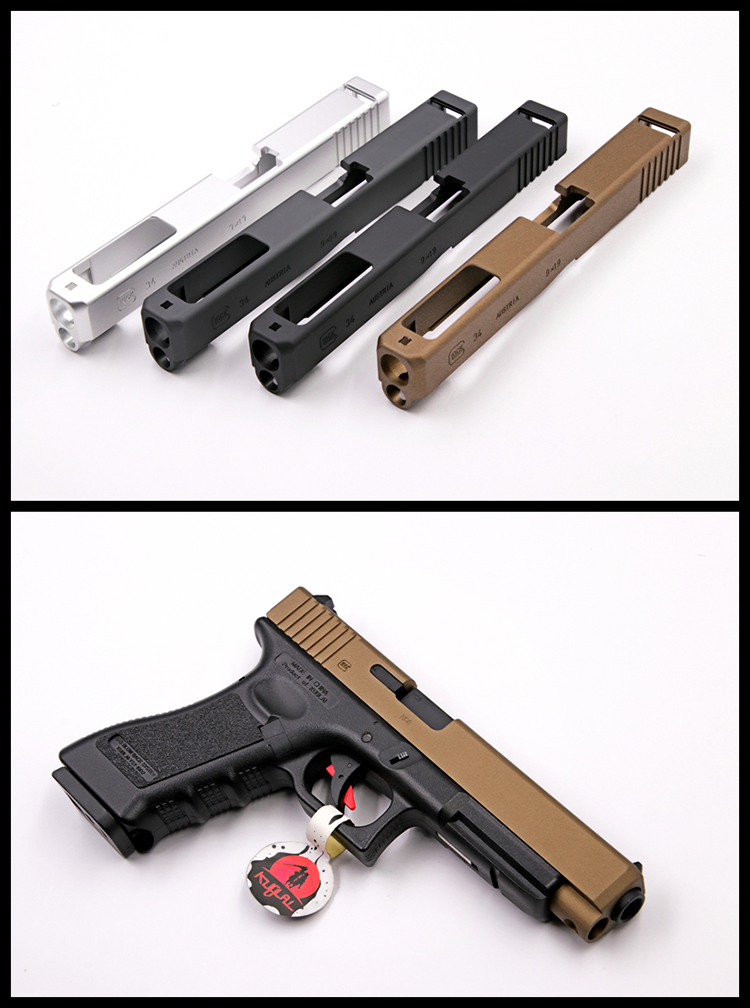 【水弹骑士】忽必烈p1cnc铝金属ttig34君版滑套滑架手枪模型