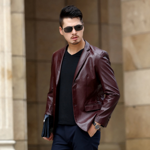 海宁绵羊皮皮西服男装男士选什么牌子好 同款