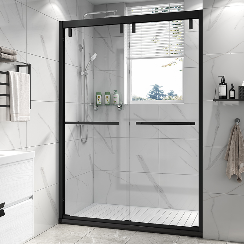 淋浴房隔断一字型整体浴室家用304不锈钢干湿分离屏卫生间玻璃门
