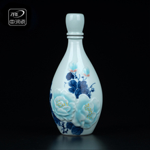 Цзиндэчжэньская керамическая винная лавка, бутылка с лотосом, старинная домашняя бутылка с белым вином, бутылка с белым вином.