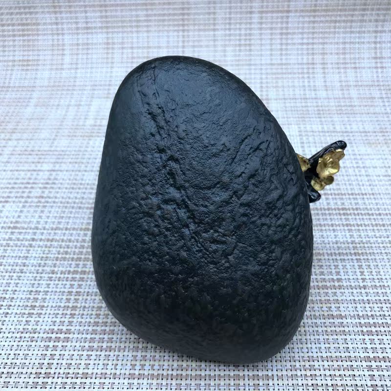 石缘屋新疆阿勒泰俗称黑珍珠碳质球粒陨石天然原石摆件雕刻料7y-5