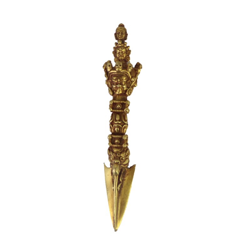 用品手工法器纯铜鎏金金刚橛佛教法会尼泊尔小号秽迹金刚杵