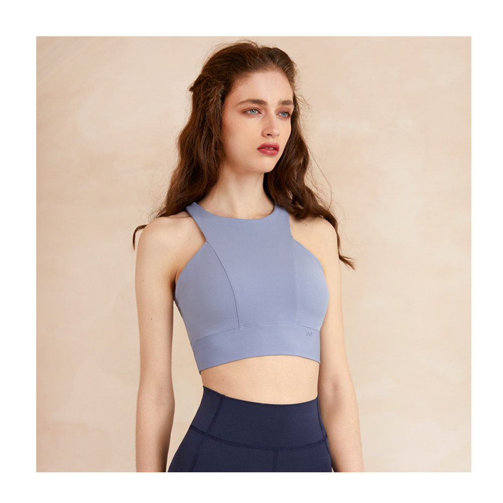 visual mood代购高端运动上衣健身服速干瑜伽服背心女带胸垫套装