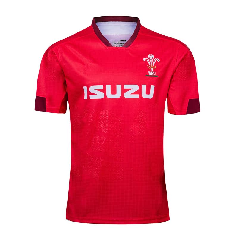 威尔士橄榄球衣2019-20 wales home rugby jersey