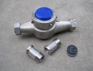 304不锈钢水表丝扣旋翼式螺