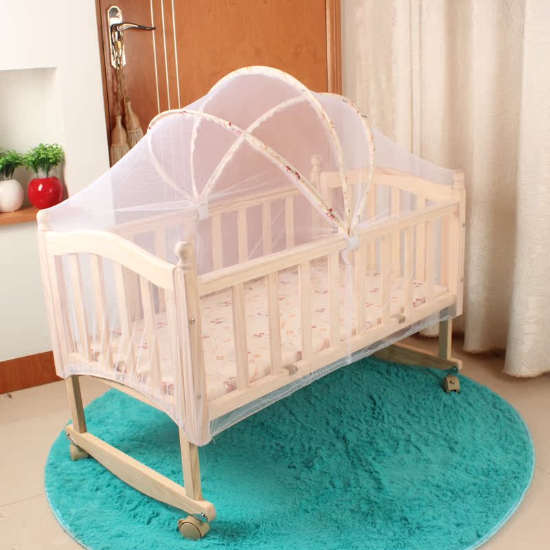 【婴儿床特卖】霖贝儿高端 多功能欧式婴儿床实木bb床