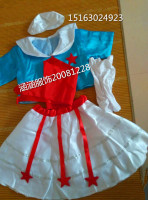 服装时刻准备着舞蹈服-儿童演出服装 红领巾时