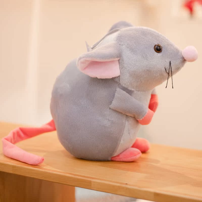 仿真3d老鼠公仔小仓鼠毛绒玩具2020鼠年吉祥物生肖玩偶儿童玩具