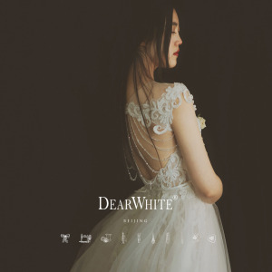 亲爱的白原创正品《绯月》DearWhite 婚纱拉链旅拍草坪蕾丝轻婚纱婚纱