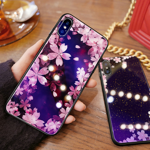 ame网红同款苹果x手机壳iPhonex蓝光玻璃镜面奢华樱花潮牌新款女苹果手机壳
