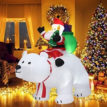 圣诞节装饰品电动充气圣诞老人雪人气模圣诞树拱门店面布置摆件