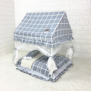 猫窝可拆洗猫屋博美比熊泰迪宠物公主床四季夏狗窝宠物防蚊蚊帐篷宠物屋