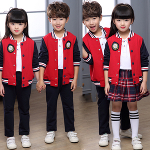 小学生校服男女儿童班服幼儿园园服春秋装纯棉英伦棒球服运动套装校服