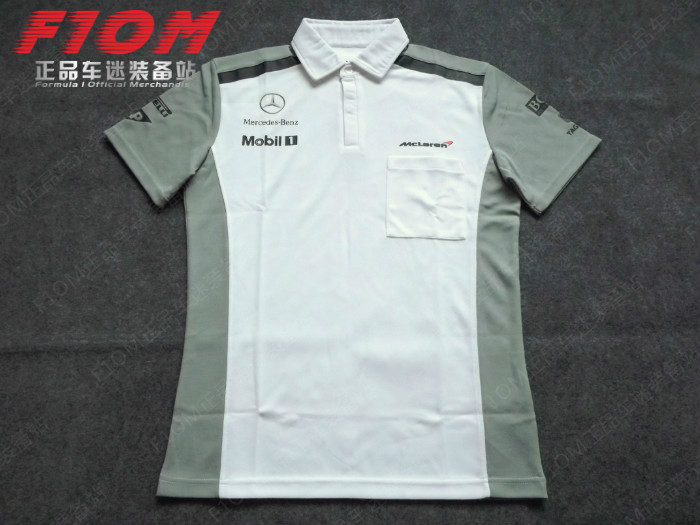 f1 迈凯轮车队 mclaren 迈凯伦 2014 短袖polo衫 t恤 赛车服 奔驰