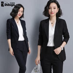 春秋西服套装女职业套装西装正装2017时尚女士面试外套长裤工作服职业装女外套