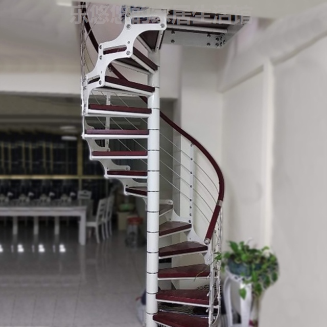 户型跃层栏杆圆形复式楼梯 室内楼梯家庭可定制商用整体扶手装修