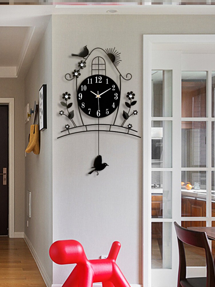 时钟壁挂墙挂表客厅个性创意现代简约挂钟静音时尚办公室地中海