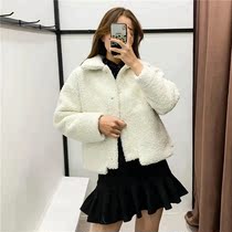 U家秋冬新款甜美宽松百搭仿羊羔绒翻领厚夹克外套潮 WG48S1EN2000