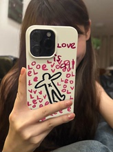 iPhone手机壳艺术涂鸦love男女款