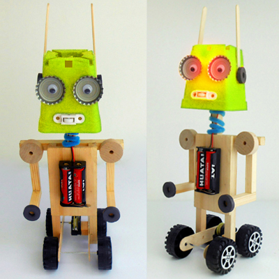 diy科技小制作 机器人 青少年益智类手工玩具探险机器人diy材料包