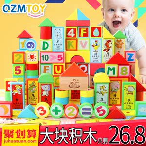 儿童积木玩具1-2周岁益智男孩3-6岁婴儿木制早教启蒙女孩宝宝玩具积木益智玩具