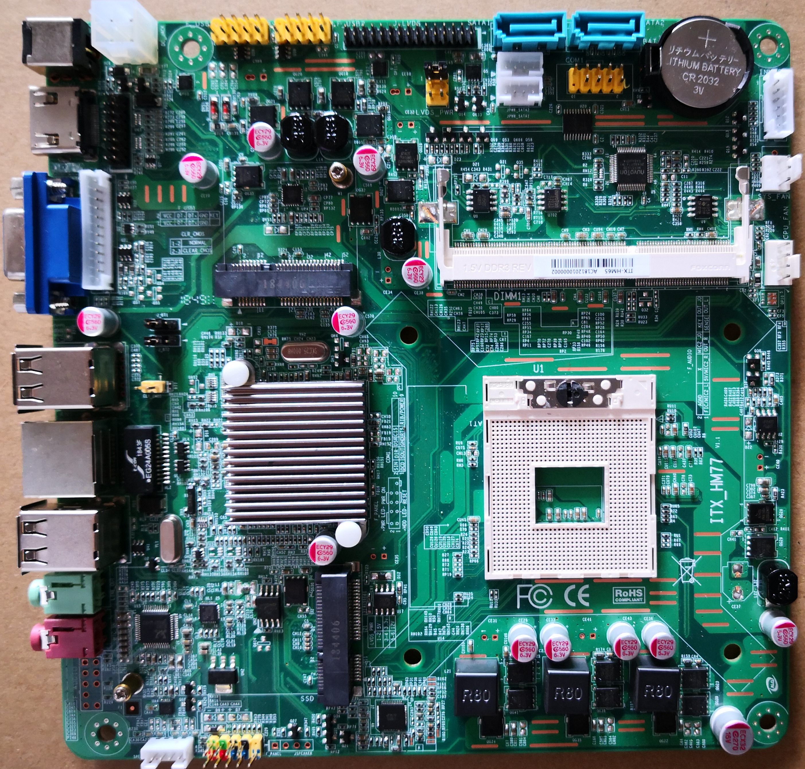 hm65主板迷你主机主板一体机电脑 i3i5i7小板笔记本cpu主板17x17