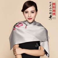 中国湘绣-中国湘绣丝巾围巾高档披肩超长双层