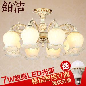 客厅灯欧式吸顶灯卧室灯现代简约田园餐厅书房复古吸顶灯LED灯具吸顶灯