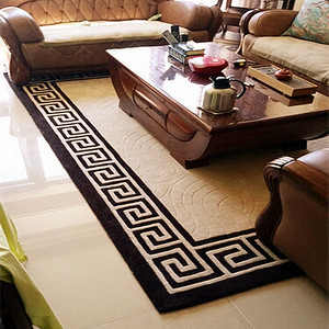 中式风格手工羊毛地毯卧室满铺中式地毯客厅地毯茶几地毯可定制地毯