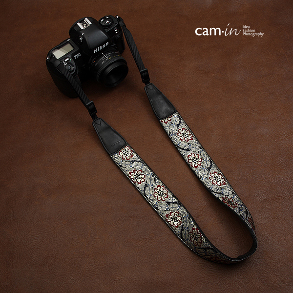 cam-in绣花系列民族风 单反数码照相机背带 微单摄影肩带cam7512