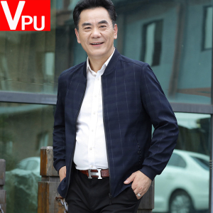 2018新款中年爸爸春装薄款男士40春秋季夹克50岁中老年人外套男装男装